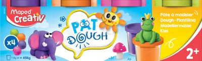 Produktbild von Maped® Creativ Knete Zusatzfarben farbsortiert, 4 Dosen je 114,0g