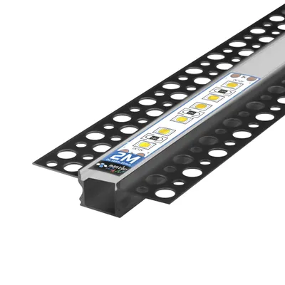 Obrázok produktu pre MasterLED hliníkový profil LED pre suchú výstavbu, 10 mm, dĺžka 2 metre, čierna