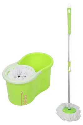 Immagine prodotto di Mop, sistema a doppio secchio, manico regolabile, verde