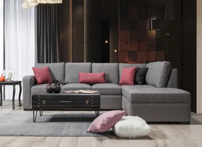 Immagine prodotto di Soggiorno imbottito divano ad angolo forma a L divano moderno di design