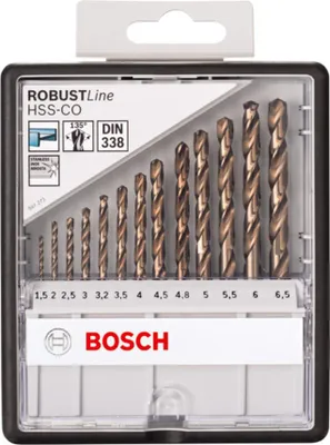 Image de Bosch Robust Line HSS-Co, DIN 338 - Bohrersatz - für Metall - 13 Stücke