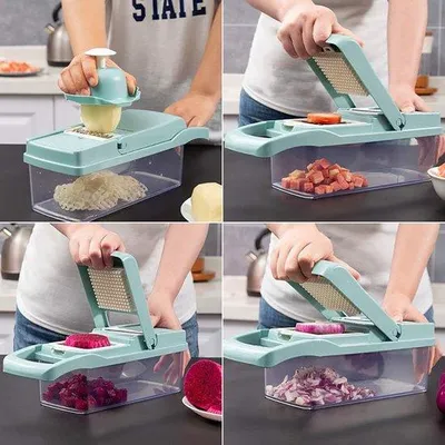 Produktbild von Famanu Gemüseschneider - Multifunktionale Küchenmandoline mit Spiralschneider