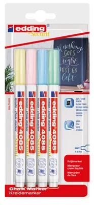 Produktbild von EDDING Kreidemarker 4085 4er Blister pastell sortiert