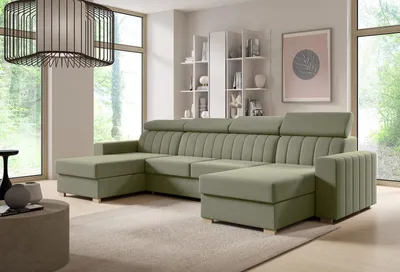 Produktbild von Ecksofa Avanti mit Schlaffunktion 325x170 cm Bettzeugablage Wohnzimmersofa, Couch, Soffa, Bettsofa, Sofa U Form- Kronos 46
