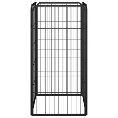Zdjęcie produktu dla vidaXL 4-częściowy kojec dla psa czarny 50x100cm stal malowana proszkowo