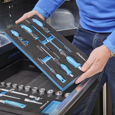 Productafbeelding van 6-delige kruiskopschroevendraaier set in "Pro" softmodule - PH0 tot PH3