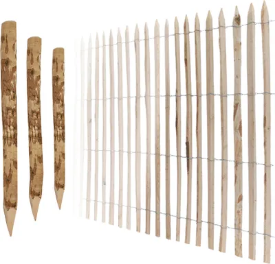Obrázek produktu pro 1 ks. Plotový sloupek 120 cm pro ploty a zahradní ploty | dřevěný sloupek z lískového ořechu