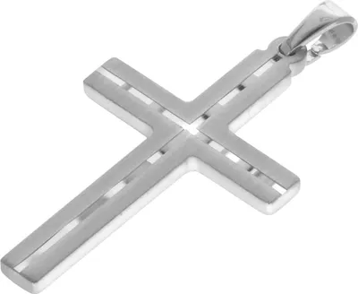 trendor 63836 Herren-Halskette mit Kreuz-Anhänger 925 Silber 1