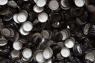 Produktbild von Dekohelden24 500 Kronkorken schwarz – Größe 500 Stück