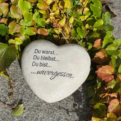 Produktbild von Grabschmuck, Grabherz mit Spruch ... unvergessen