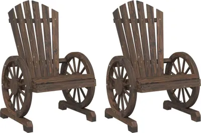 Obrázok produktu pre vidaXL Záhradné stoličky Adirondack 2 ks. Masívne jedľové drevo