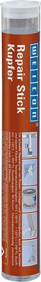 Produktbild von WEICON Repair Stick/Kupfer/57g/2 Komponenten Kleber/Epoxidharz Kleber/Spezialkleber/Für Reparatur an Rohren und Leitungen/Hitzebeständig