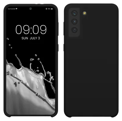 Produktbild von kwmobile Handyhülle für Samsung Galaxy S21 Plus Hülle - Case Silikon - Kabelloses Laden - Schutzhülle Cover in Schwarz