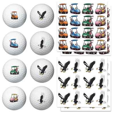 Productafbeelding van Golfballmarkerset met 56 Stickers in 2 ontwerpen