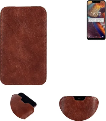 Produktbild von K-S-Trade Schutzhülle Handyhülle kompatibel mit UMIDIGI A3 Pro Handytasche Kunstleder Sleeve in braun