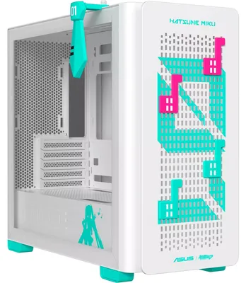 Zdjęcie produktu dla ASUS A23 Hatsune Miku Edition, PC, Turkusowy, Biały, micro ATX, Mini-ITX, Gaming, 16,5 cm, 38 cm
