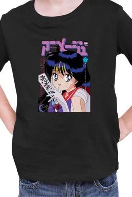 Produktbild von Kinder T-Shirt Japan Manga Anime Comics Animation Sailor Anime Manga Moon 15, 3-4 Jahr - 104 / Schwarz