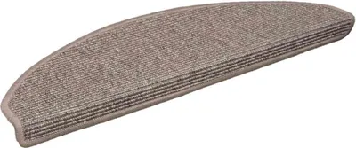 Obrázek produktu pro vidaXL Podložky na schůdky 15 ks 65x21x4 cm Tmavě béžové půlkruhové velké
