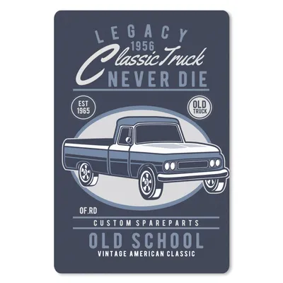 Produktbild von MuchoWow® Mauspad Mousepad Lkw - Retro - Zeichnung 18x27 cm - Mousepads - Maus Mat - Pad - Mausunterlage