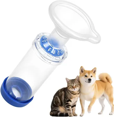 Produktbild von Aerosolkammer Inhalator für Haustiere Inhalationsgerät Aerosolkammer Medikamentenverabreicher Aerosol Inhalator mit Masken hilft Haustieren Inhalator Spacer Katze pet für Katzen und Hunde