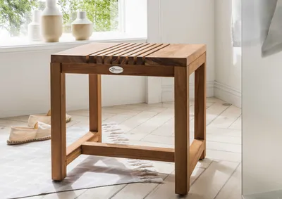 Zdjęcie produktu dla Stolik boczny Destiny SPA & LIVING ławka do sauny 45x35x45 cm teak