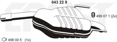 Produktbild von ERNST 043229 Endschalldämpfer für OPEL Vectra C Limousine (Z02) Auspuff