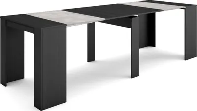 Produktbild von Ausziehbarertisch, 262x90x77cm, Für 12 Gäste, Esszimmertische, Schwarz