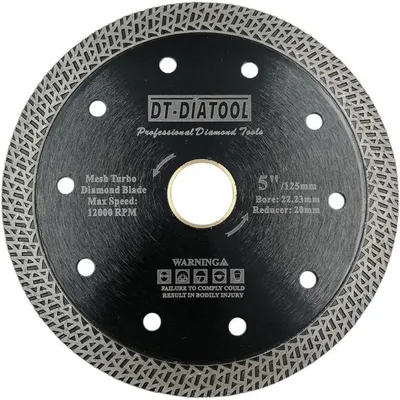Productafbeelding van Diamantzaagblad 125 mm, Mesh Turbo, voor tegels, marmer, graniet, 1 stuk