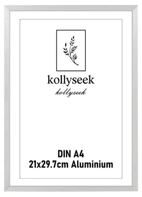 Aluminium-Fotolijst A4 Silber 21x29,7 cm mit Glas