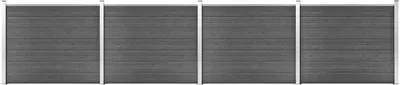 Immagine prodotto di Maison Exclusive - Set di pannelli per recinzione in WPC 699 x 146 cm, nero