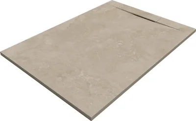 Produktbild von SANYCCES SIENA Rechteckige Duschwanne SanyDur Gel Coat 130 x 100 cm, Lithos Creme