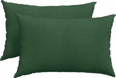 Image de vidaXL Coussins de canapé 2 pièces vert foncé 60 x 40 cm Tissu velours côtelé