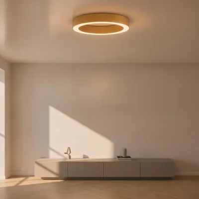 Productafbeelding van Plafondlamp Morbido goud Ø 60cm, AI-gegenereerde afbeelding