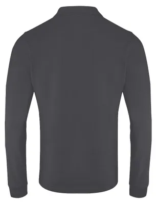 Productafbeelding van Printer - "Surf Pro" poloshirt voor heren/dames, uniseks, polyester-katoenmix, lange mouwen, model ET582 (maat L) (staalgrijs), AI-gegenereerde afbeelding