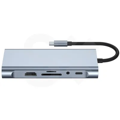 Immagine prodotto di SOONTEC 11 in 1 HUB USB C adattatore HDMI compatto, adattatore dock 4K multiplo, HDMI / USB-C / DP / USB-3.0 / microSD accessori per computer portatili con alimentatore