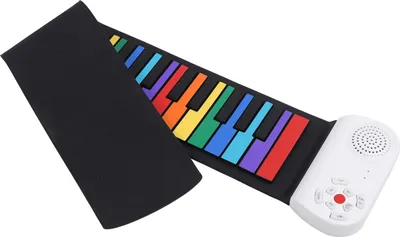 Imagen del producto de Teclado electrónico portátil de 49 teclas, juguete con sonido realista, batería recargable, ideal para principiantes, de colores