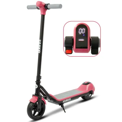Produktbild von Elektro Kinderroller für 6–12 Jahre, E Scooter Kinder mit Bluetooth, LED-Licht & Display, 8/12/14 km/h, 8–10 km Reichweite, Grün