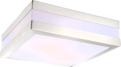 Produktbild von Globo Lighting Außenleuchte Edelstahl, Kunststoff opal, IP44, LxBxH: 285x285x85mm, exkl. 2x E27 LED 40W 230V