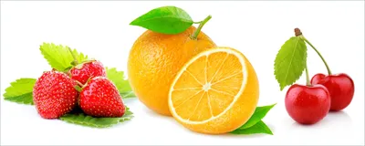 Produktbild von Wallario Poster - Frische rote Erdbeeren für die Küche, Kunstdruck Größe: 50 x 125 cm