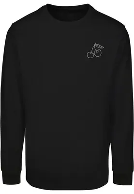 Image de T-shirt à manches longues pour femme Urban Classics Ladies Cherry Longsleeve With Cuffrib noir - XXL