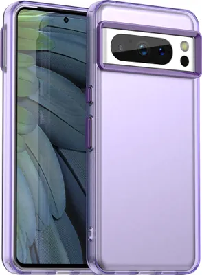 Produktbild von Handyhülle für Google Pixel 8 Pro Schlank Durchscheinend Matt Stoßfest Schutzhülle Lila