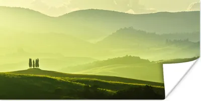 Produktbild von MuchoWow® Poster Toskana - Hügel - Grün 40x20 cm - Poster für die Wand - Poster Schlafzimmer