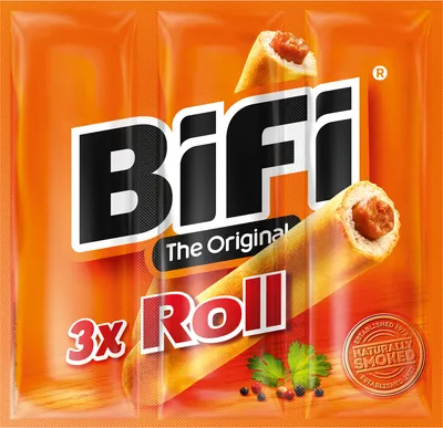 Produktbild von Bifi Roll Original mit schmackhafter Hülle aus weichem Brot 3er 135g