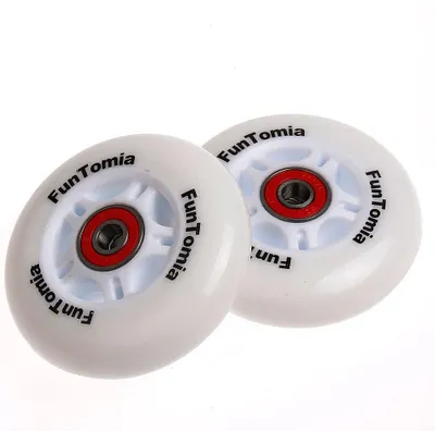 Produktbild von Ersatzrollen Wave-Board Rollen - 80 mm x 25 mm - 4 Kugellager ABEC-9 - 2 Abstandshalter