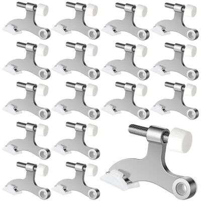 Produktbild von 24 Stück Scharnierstifte, gebürstetes Nickel, Türstopper, verstellbar, strapazierfähig, mit Gummipufferspitzen