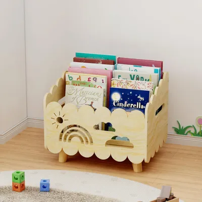 Produktbild von Kinderbuchregal, 44 x 32 x 37,5 cm, aus Holz, für Kinderzimmer