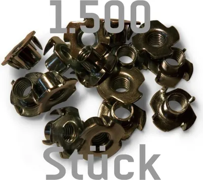 1.500 Einschlagmutter M10 für Kletterwände von Kletterbude; metallisch; für Kletterwandbau.