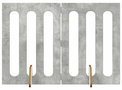 Produktbild von Faltbarer Haustierzaun 2 pcs Betongrau 100,5 x 38 x 70 cm