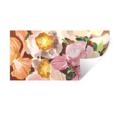Produktbild von MuchoWow® Wandtattoo Wandsticker Wandaufkleber Blumen - Pflanzen - Orchidee - Kunst 160x80 cm Selbstklebend und Repositionierbar - Sticker - Dekorfolie