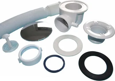 Produktbild von Home Deluxe - Abfluss Komplettset - inkl. Siphon und Ziehharmonikaschlauch - bis 90 cm ausziehbar I Abfluß Ablauf